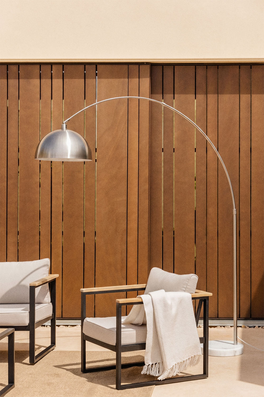 LANTIS outdoor floor lamp, chrome