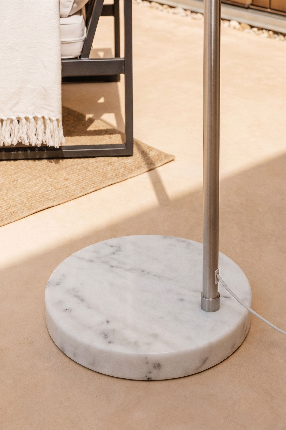 LANTIS outdoor floor lamp, chrome