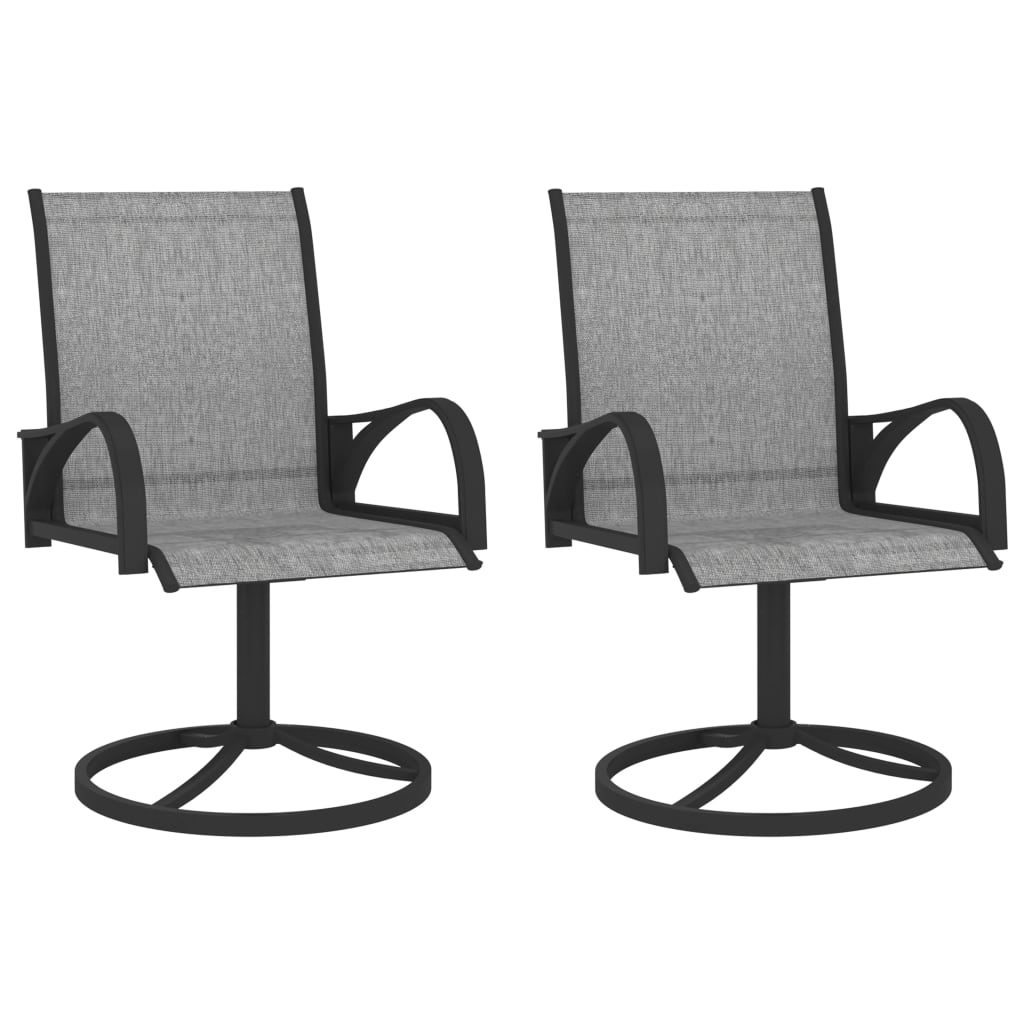 Pasukamos sodo kėdės, 2vnt, pilkos, tekstilenas ir plienas - Namų Idėja
