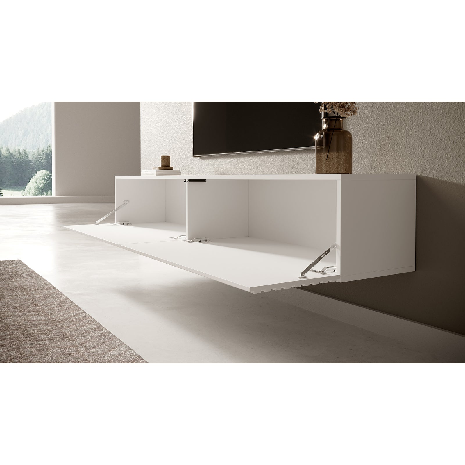 TV staliukas PAVAS, baltas, 175 cm