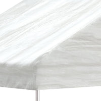 Pavėsinė su stogu, balta, 4,08x2,23x3,22m, polietilenas - Namų Idėja
