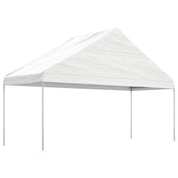 Pavėsinė su stogu, balta, 5,88x2,23x3,75m, polietilenas - Namų Idėja
