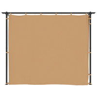 Pavėsinė su užuolaidomis, taupe spalvos, 3x3m, plienas - Namų Idėja