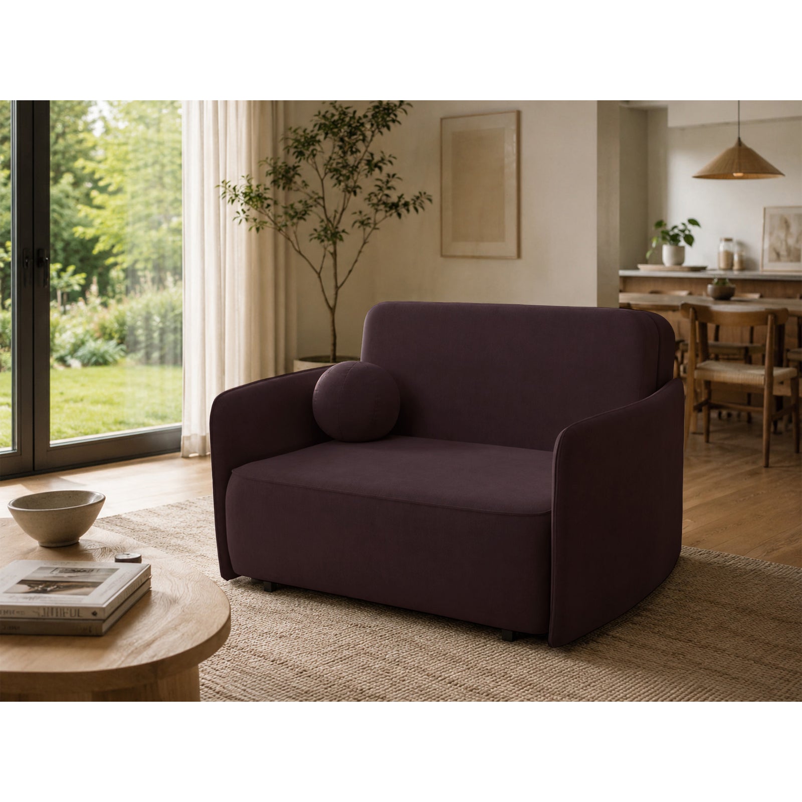 Sofa-lova PAXI, slyvinė šenilas
