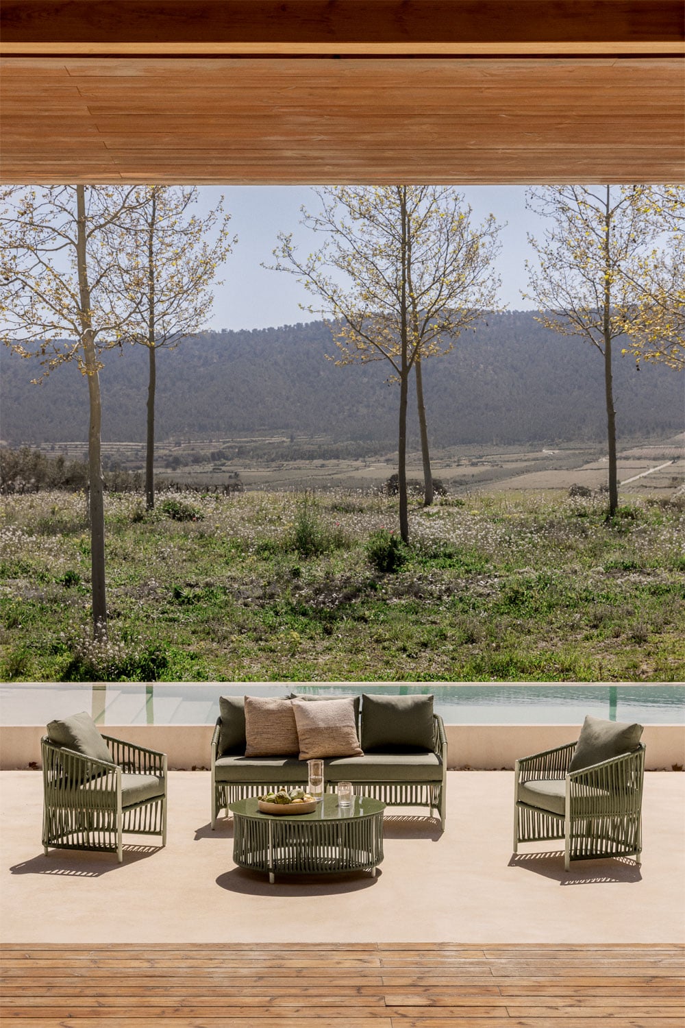 Outdoor furniture set SOPHIE, army green