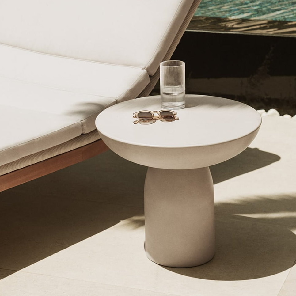 Outdoor table ZENADIA, grey sand color