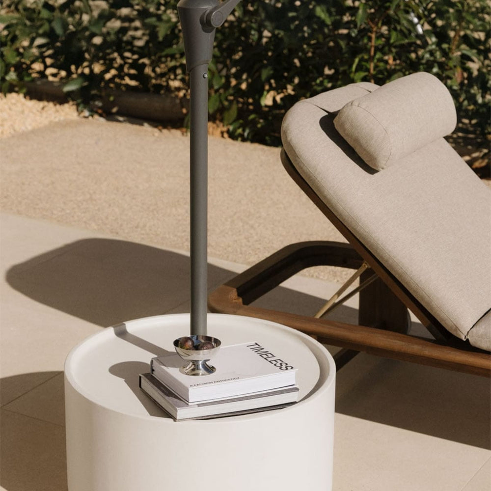 Outdoor umbrella base CIMENTO, 60 cm, white