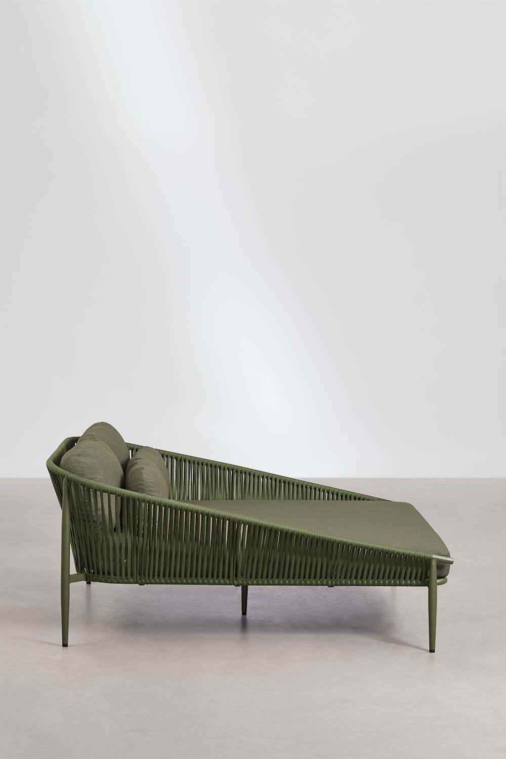 Double sun lounger VELANO, olive green