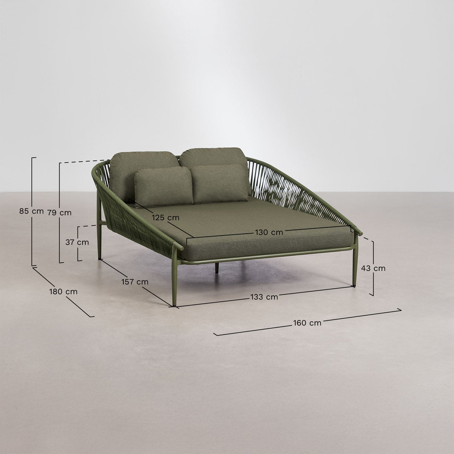 Double bed VELANO, cream