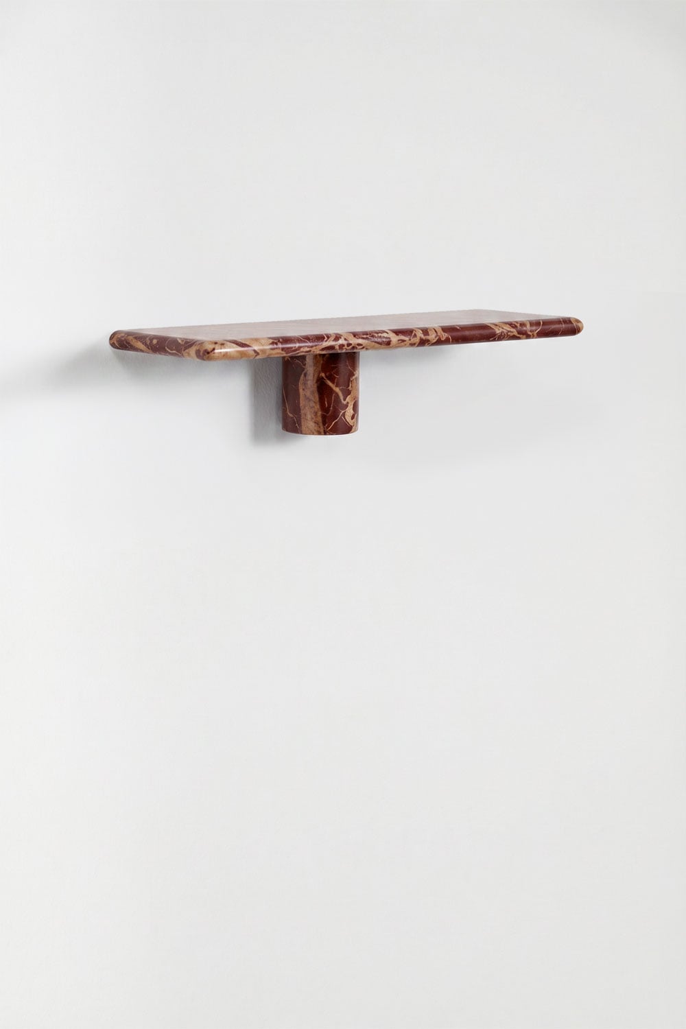 Sieninė lentyna EVITA, raudonas marmuras, 35 cm