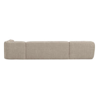 "Polly" dešinės pusės kampo sofa, U formos, smėlio spalva - Namų Idėja