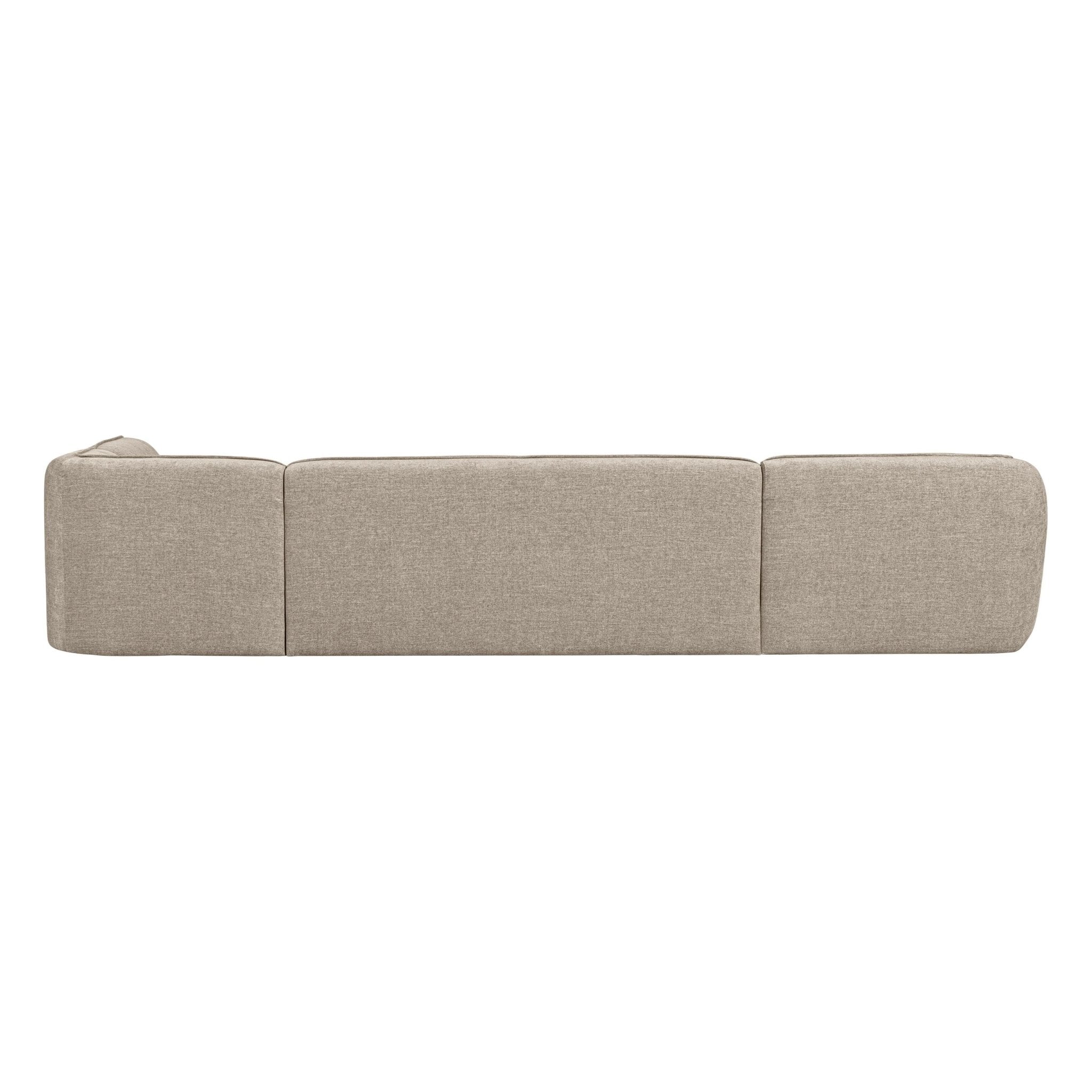 "Polly" dešinės pusės kampo sofa, U formos, smėlio spalva - Namų Idėja
