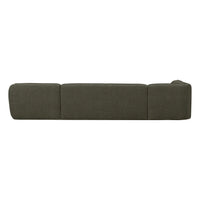 "Polly" kairės pusės kampo sofa, U formos, pilka spalva - Namų Idėja