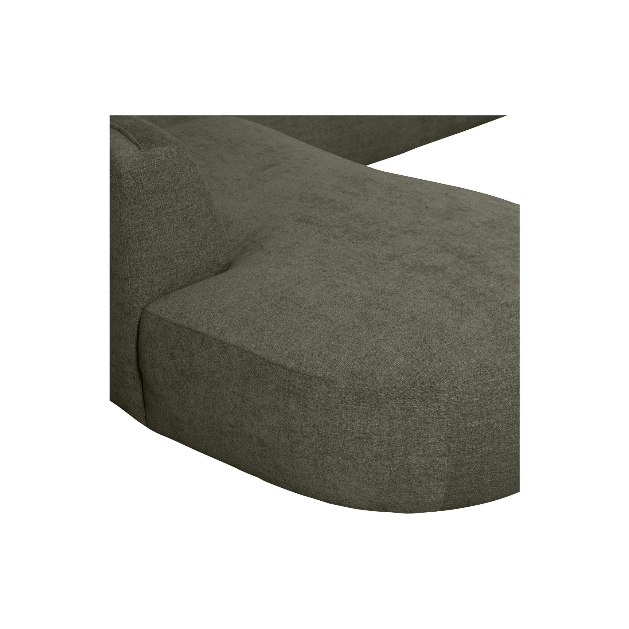 "Polly" kairės pusės kampo sofa, U formos, pilka spalva - Namų Idėja