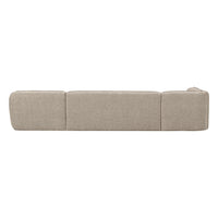 "Polly" kairės pusės kampo sofa, U formos, smėlio spalva - Namų Idėja