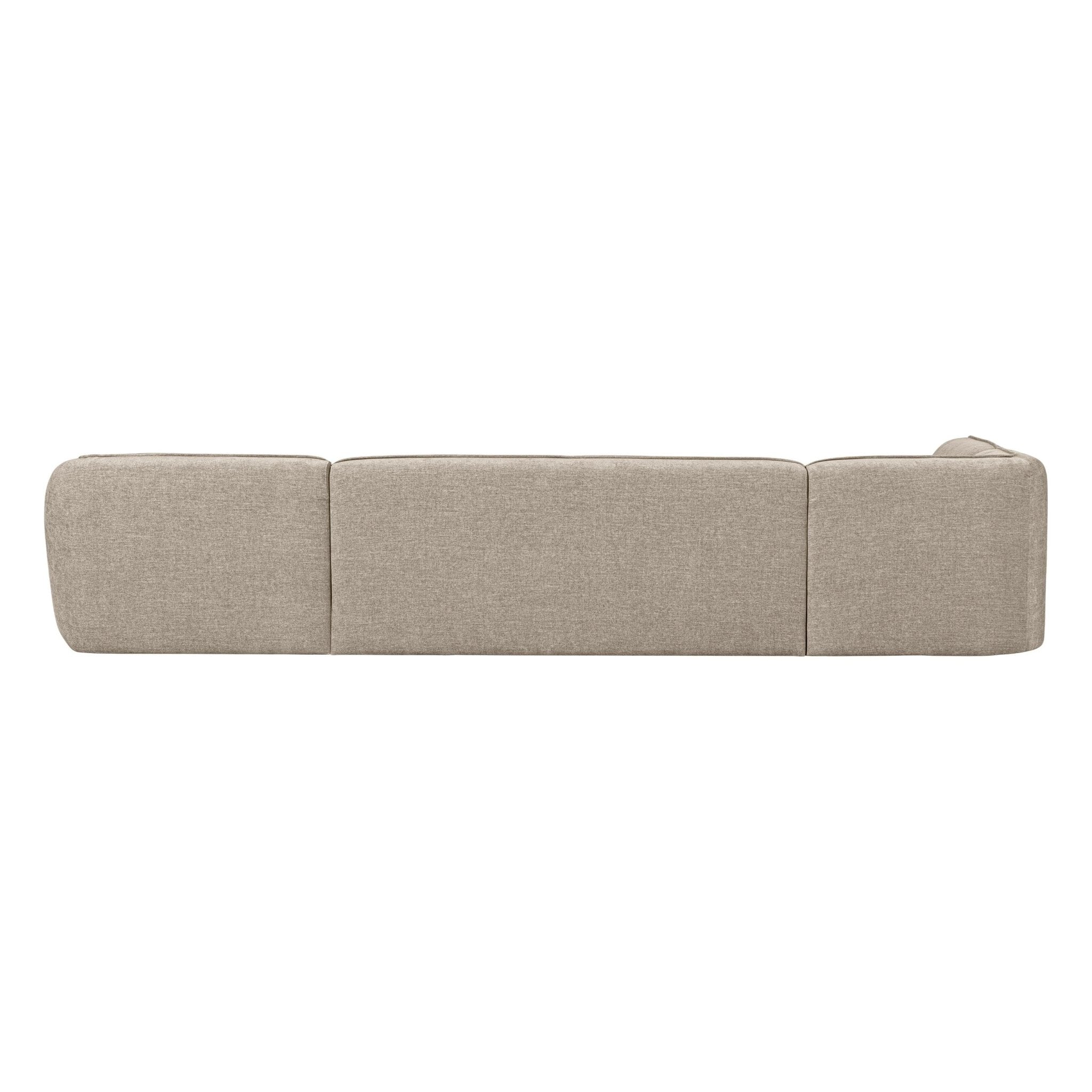 "Polly" kairės pusės kampo sofa, U formos, smėlio spalva - Namų Idėja
