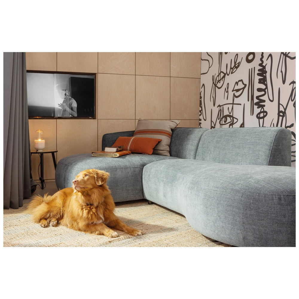 "Polly" sofa, kairė pusė, mėlyna/ žalia - Namų Idėja