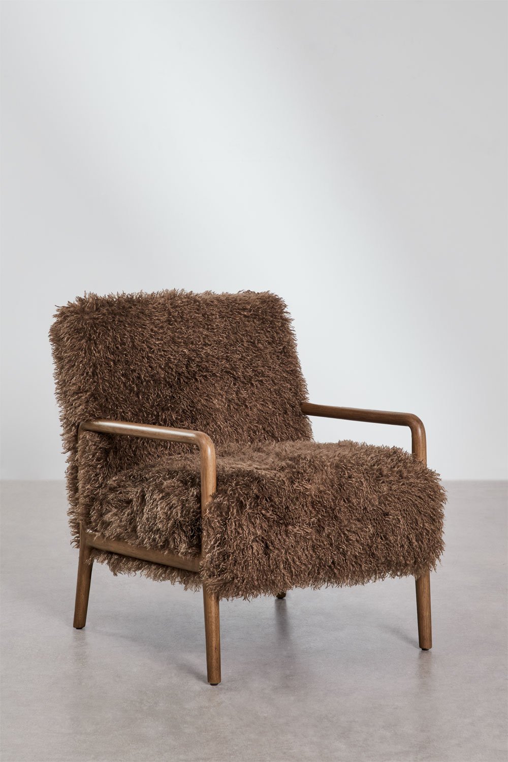 Fotelis ZENUORO, tamsiai rudas