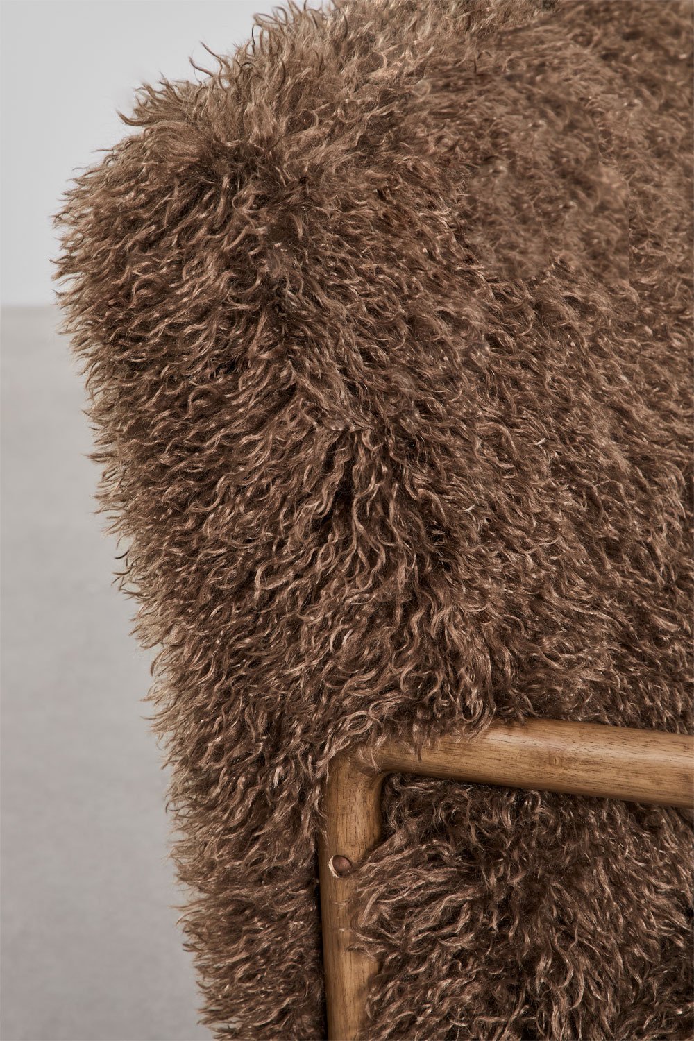 Fotelis ZENUORO, tamsiai rudas