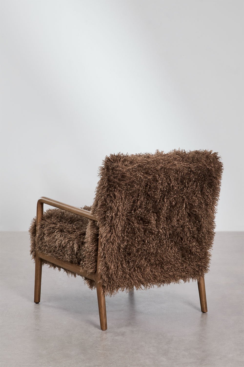 Fotelis ZENUORO, tamsiai rudas