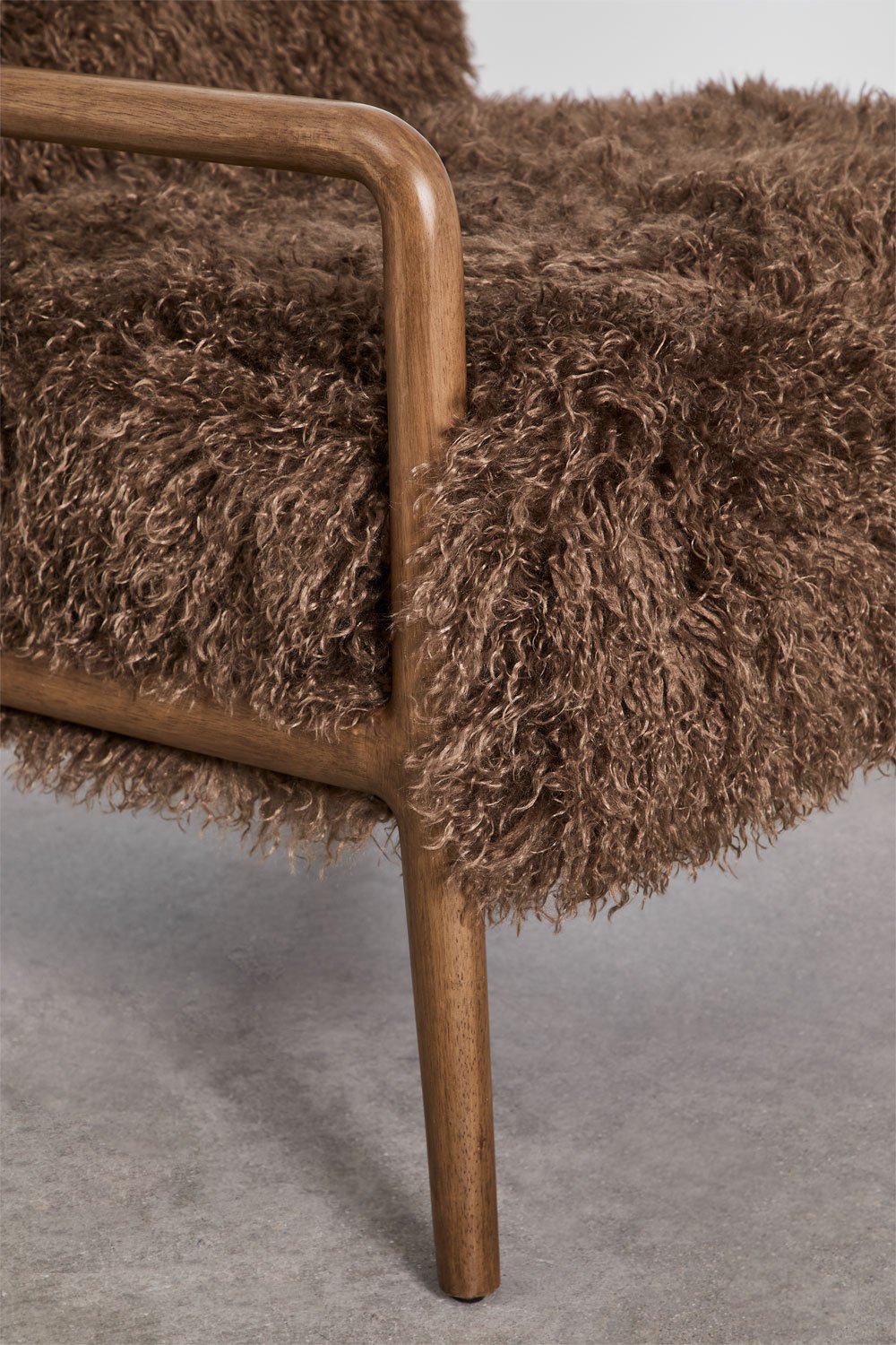 Fotelis ZENUORO, tamsiai rudas