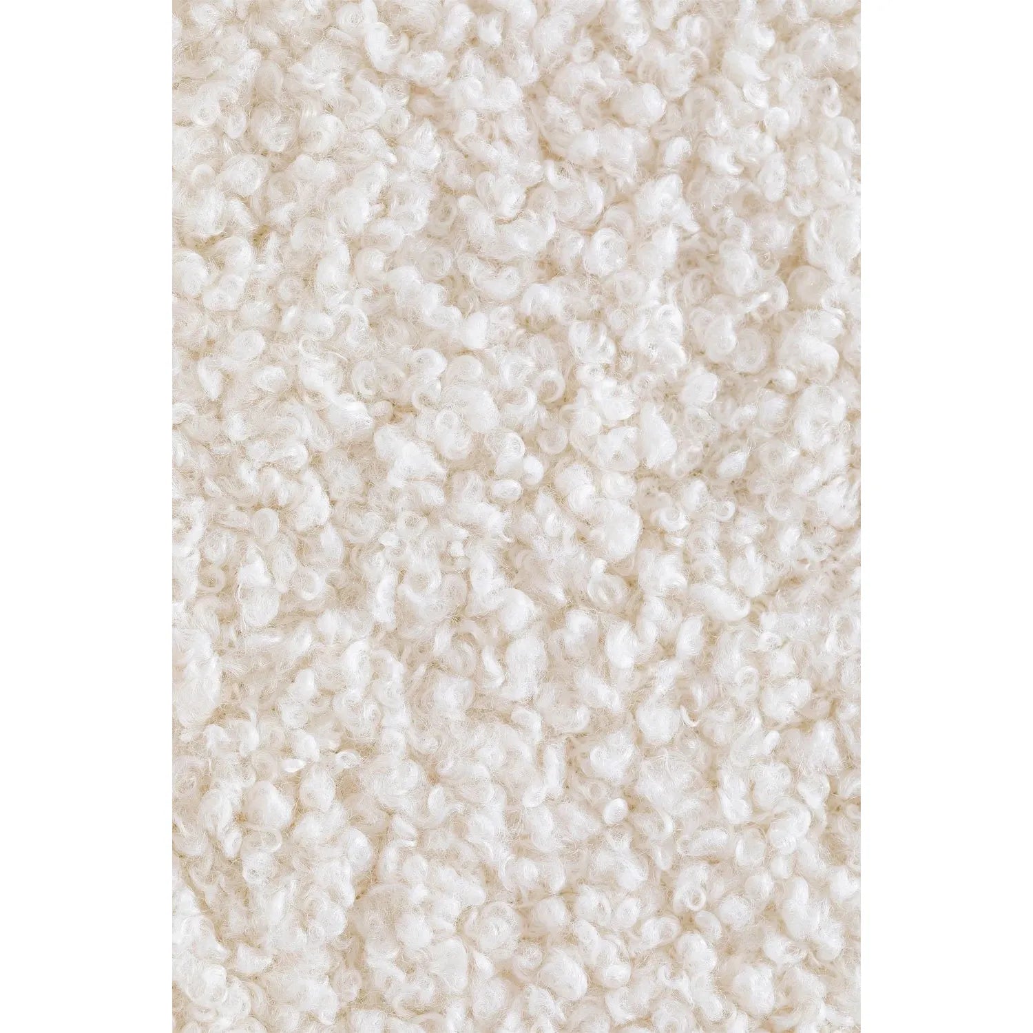 Fotelis NAROA, balta spalva, teddy audinys