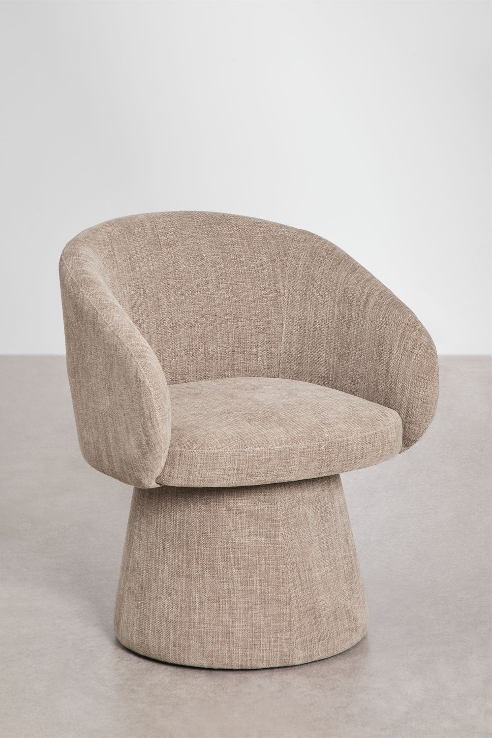 Sukamas fotelis RIVAURA bouclé vaizdas iš šono