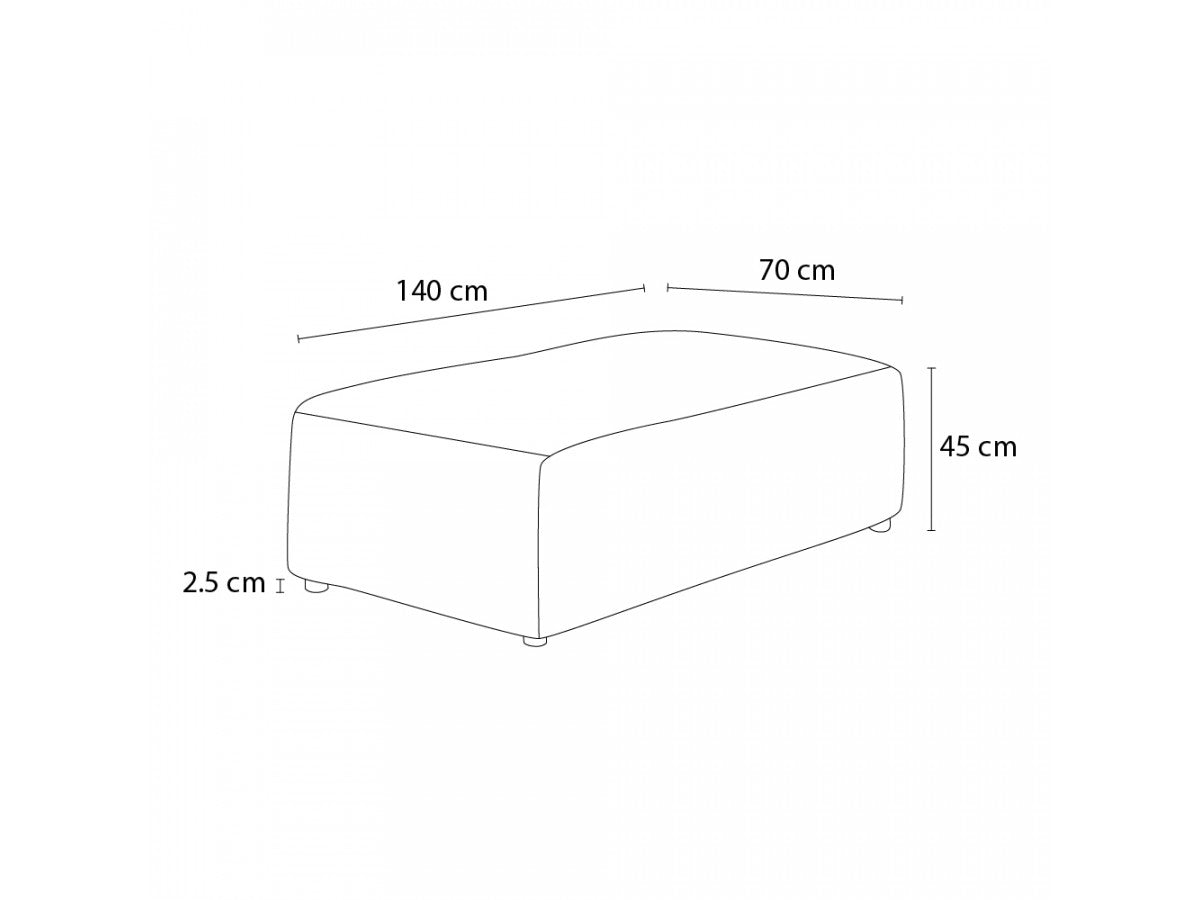 Modulinis pufas MEGEVE žalias kaip kojų atrama poilsiui