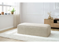 Pufas MEGEVE veliūrinis smėlinis subtilus interjero akcentas