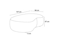 Pufas SAINT-GERMAIN, oranžinė šalia kavos staliuko