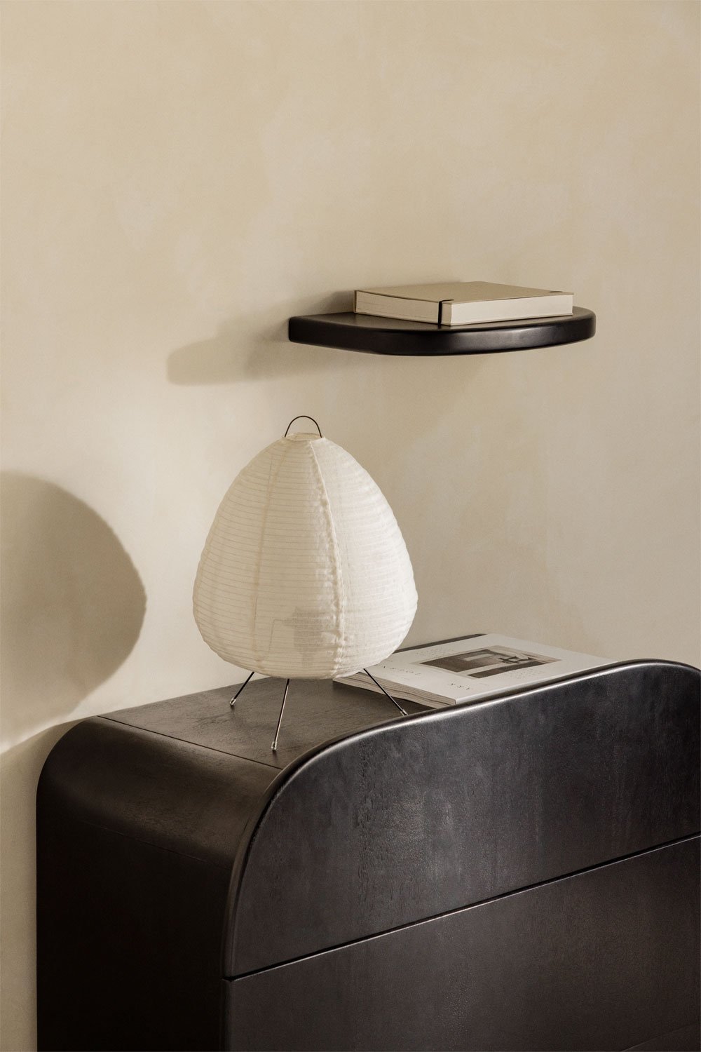 Sieninė lentynėlė CENEINO iš mango medienos dekorui ir knygoms