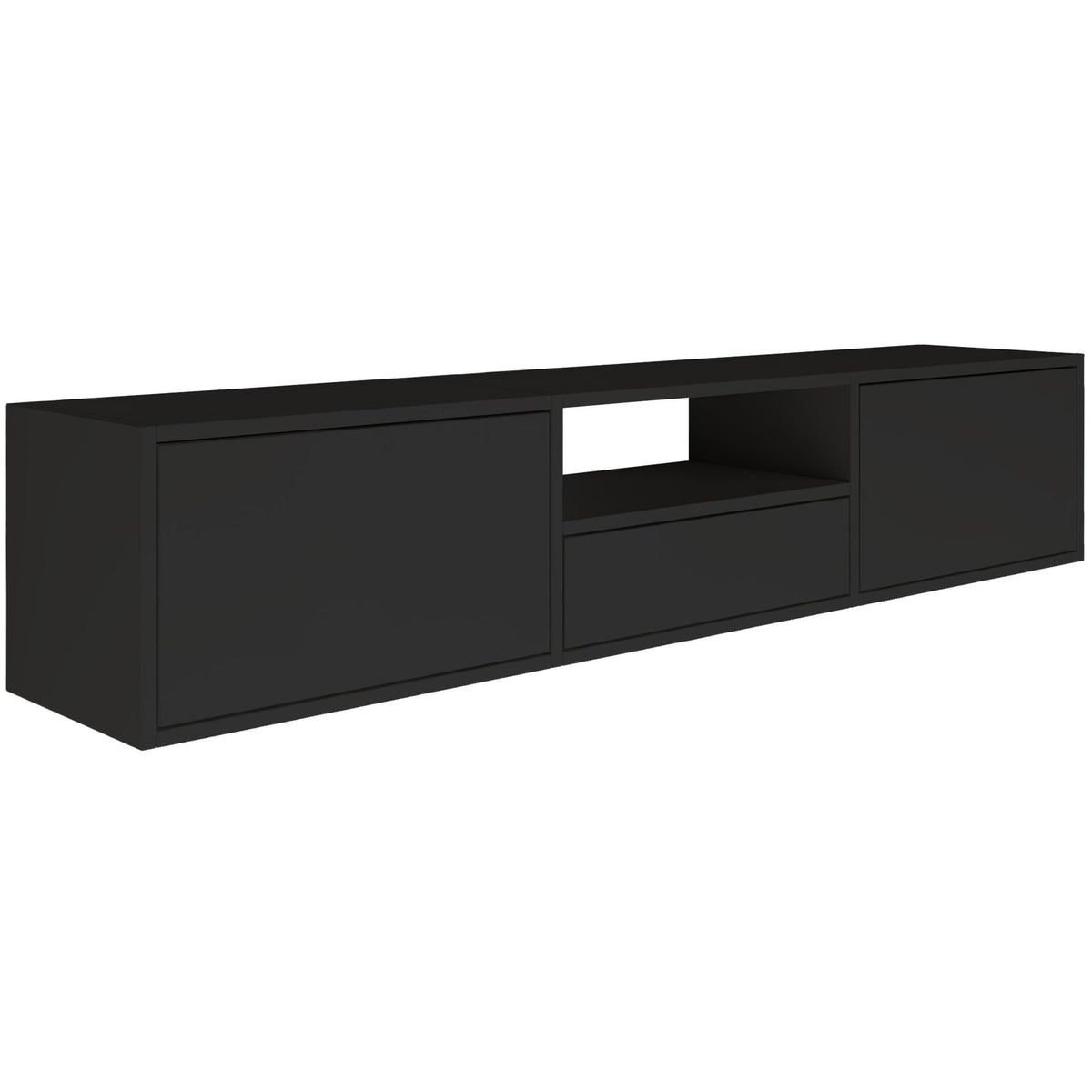 Pakabinama TV spintelė ZARI, juoda, 150 cm, 3
