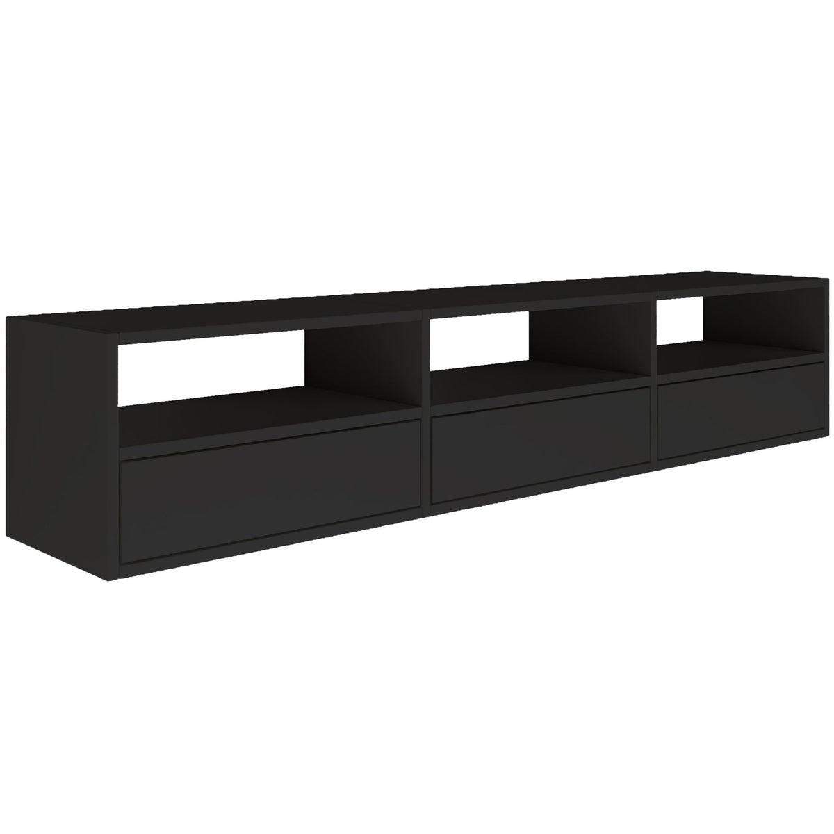 Pakabinama TV spintelė ZARI, juoda, 150 cm, 2