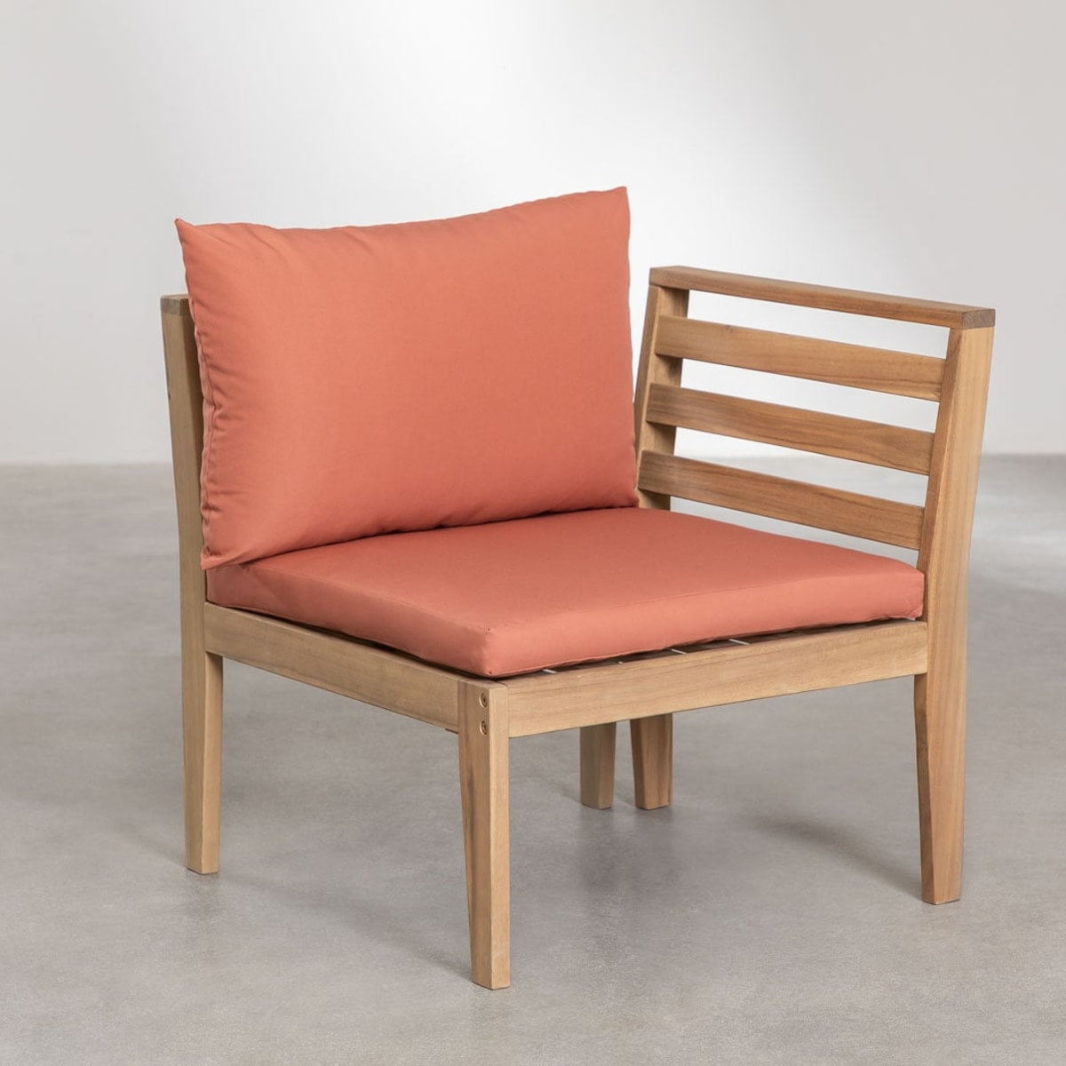Corner sofa module MODULO, right, terracotta