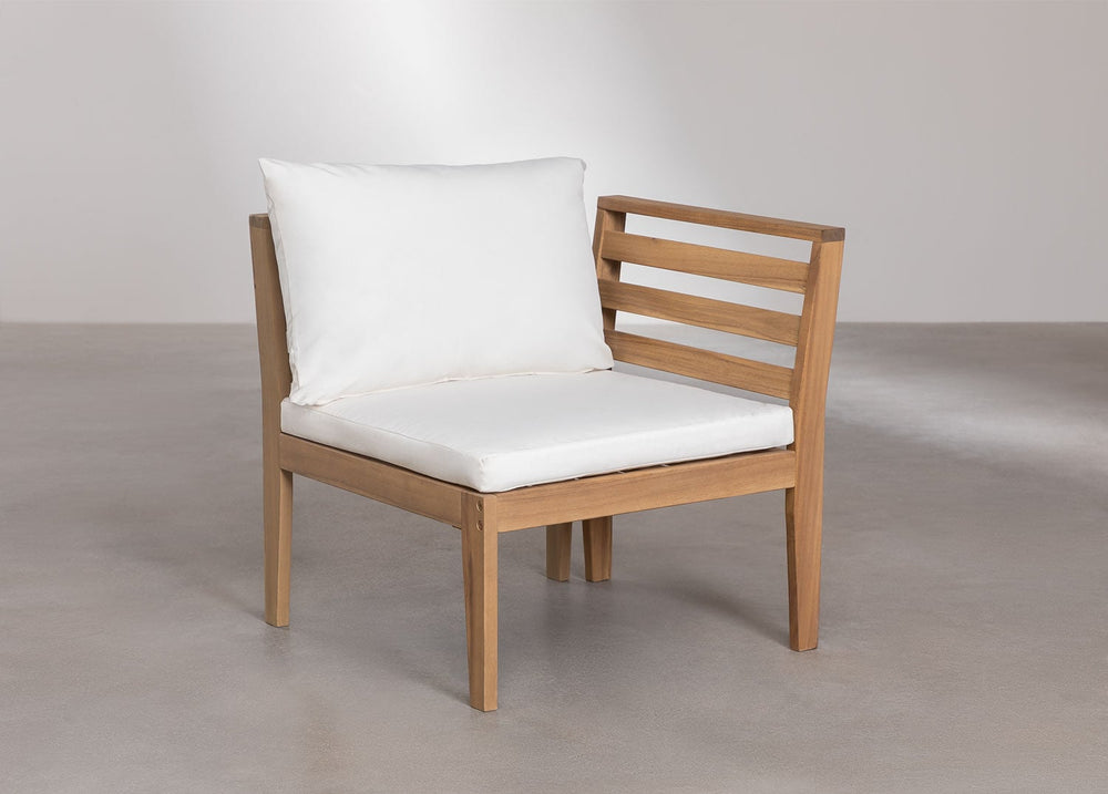 Kampinis sofos modulis MODULO, dešininis, baltas