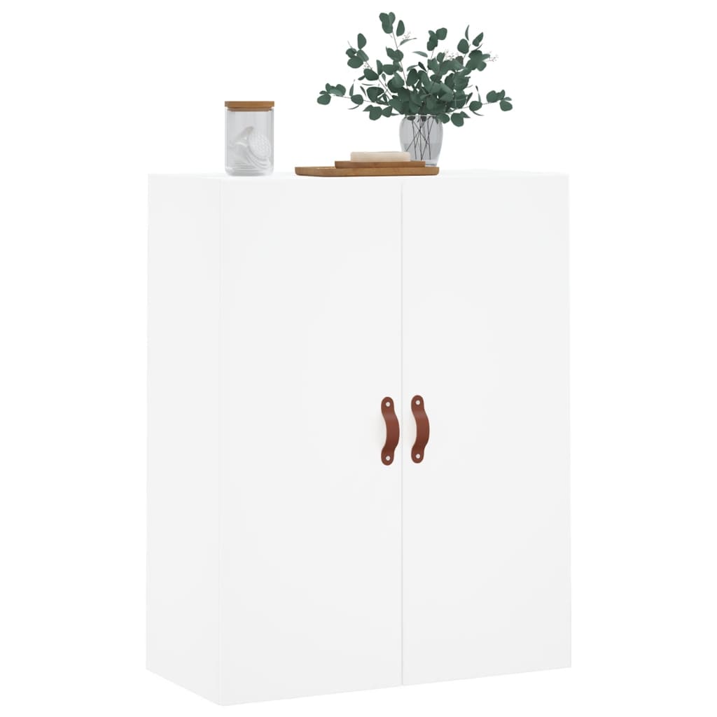 Prie sienos montuojama spintelė, baltos spalvos, 69,5x34x90cm - Namų Idėja