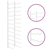 Prie sienos montuojamas vyno laikiklis, baltas, geležis - Namų Idėja
