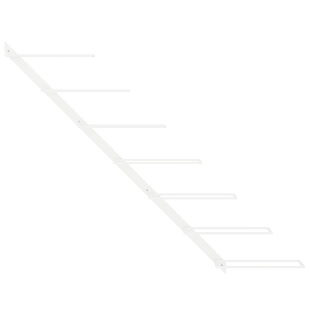 Prie sienos montuojamas vyno laikiklis, baltas, metalas - Namų Idėja