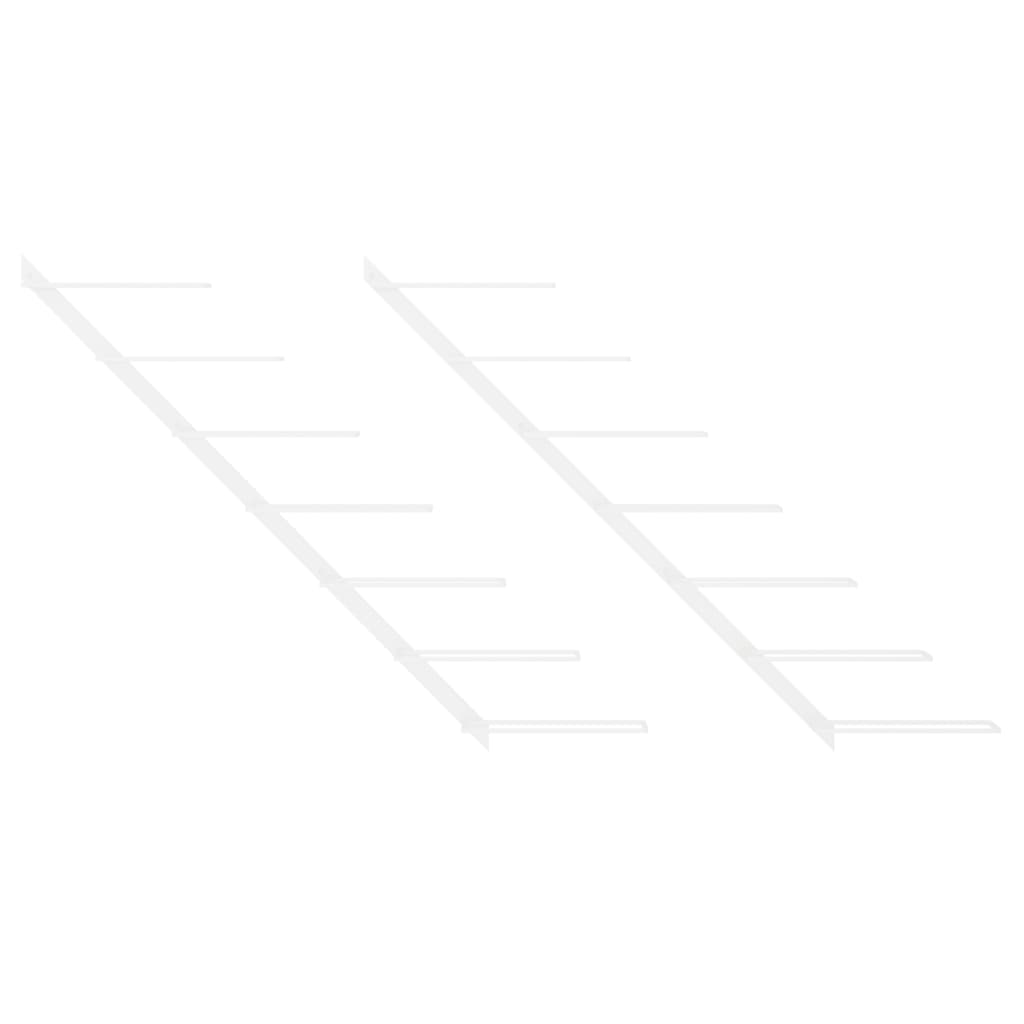 Prie sienos montuojami vyno laikikliai, 2vnt., balti, metalas - Namų Idėja