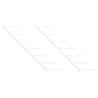 Prie sienos montuojami vyno laikikliai, 2vnt., balti, metalas - Namų Idėja