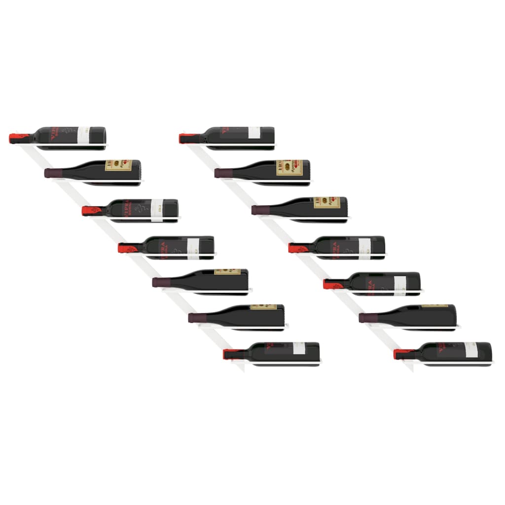 Prie sienos montuojami vyno laikikliai, 2vnt., balti, metalas - Namų Idėja