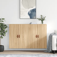 Prie sienos montuojamos spintelės, 2vnt., ąžuolo, 69,5x34x90cm - Namų Idėja