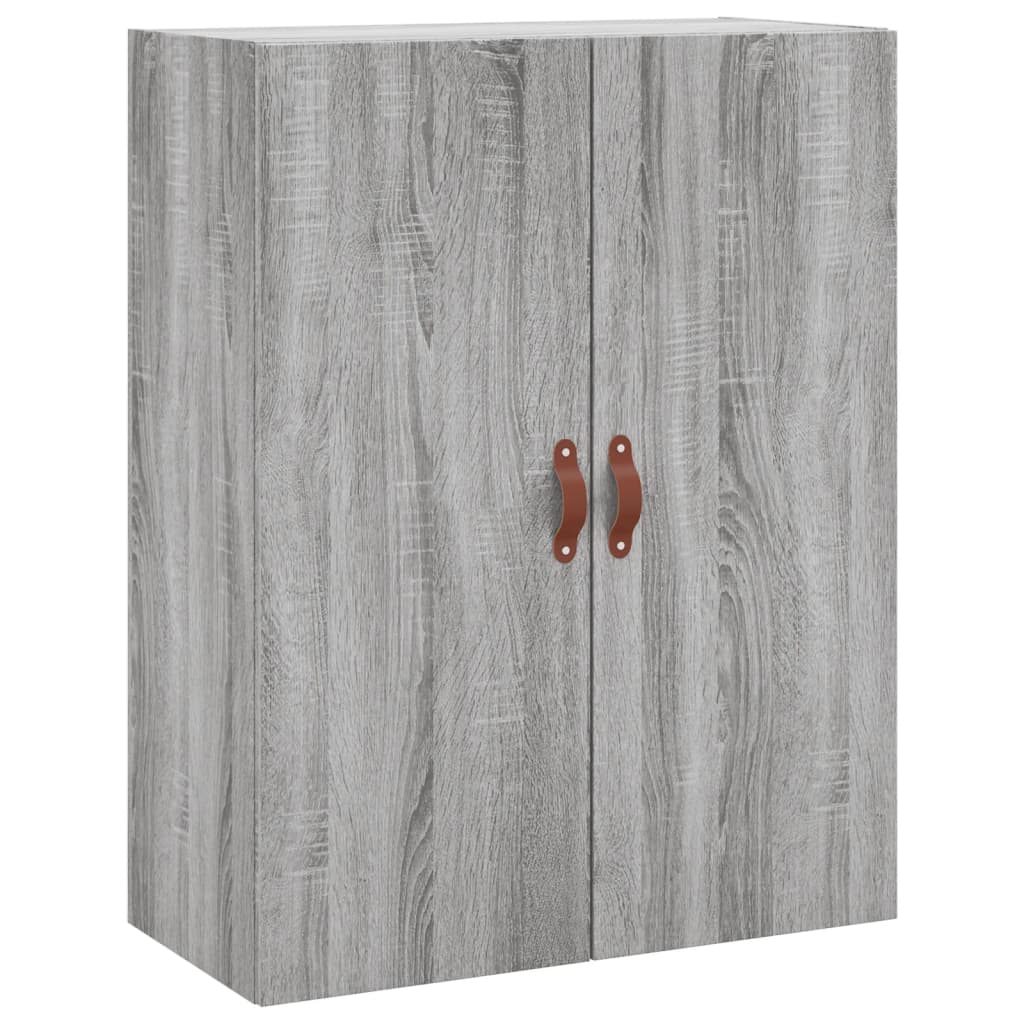 Prie sienos montuojamos spintelės, 2vnt., pilkos, 69,5x34x90cm - Namų Idėja