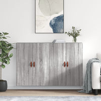 Prie sienos montuojamos spintelės, 2vnt., pilkos, 69,5x34x90cm - Namų Idėja
