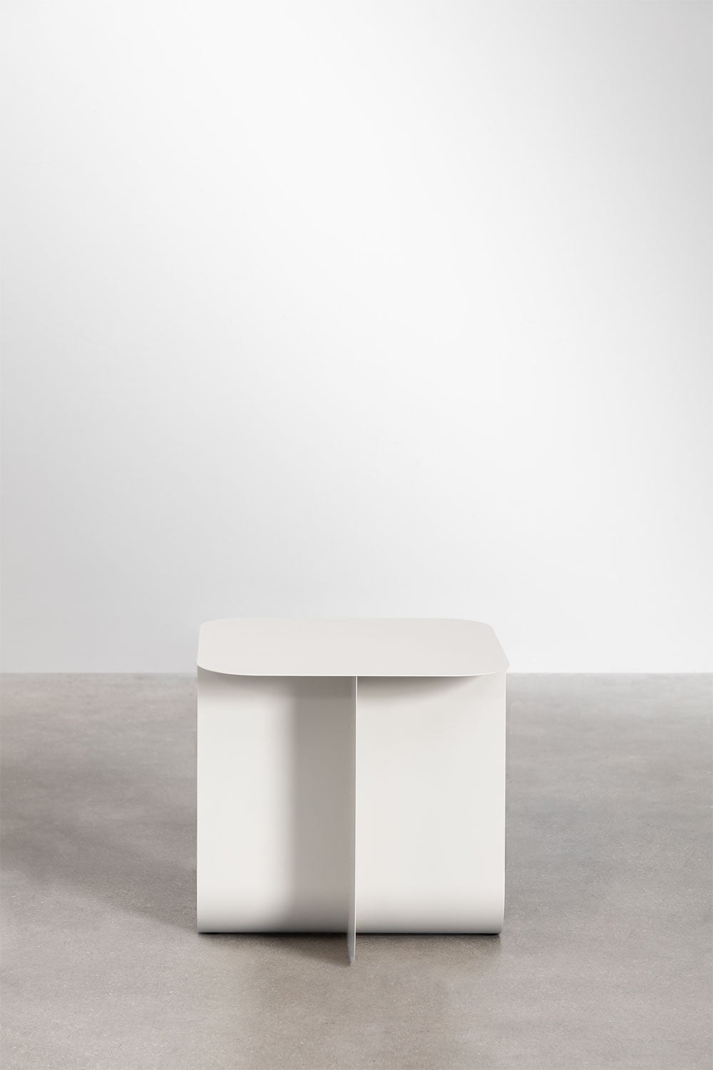 Side table STEELO, white steel