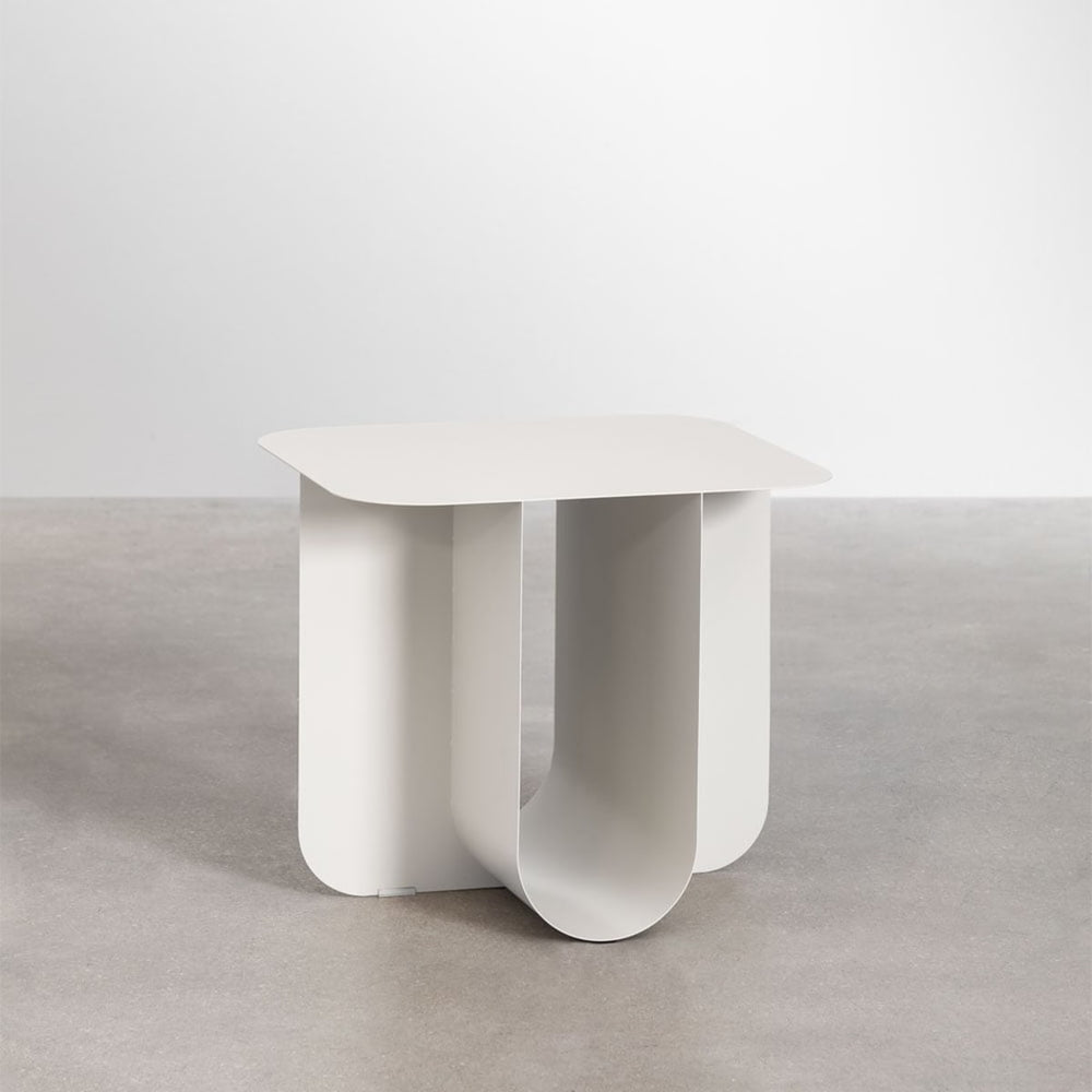Side table STEELO, white steel
