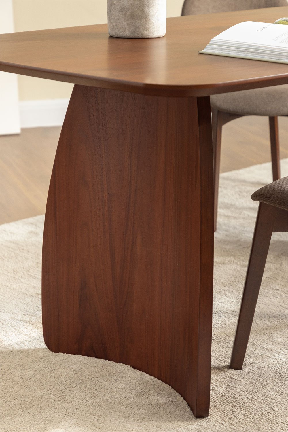 Stačiakampis stalas LUANDRA, 180×90 cm, wenge mediena
