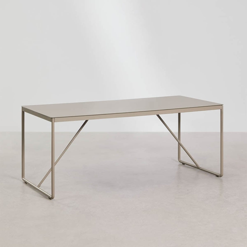 Lauko stalas ALUNAS, mokos ruda, 185x85 cm