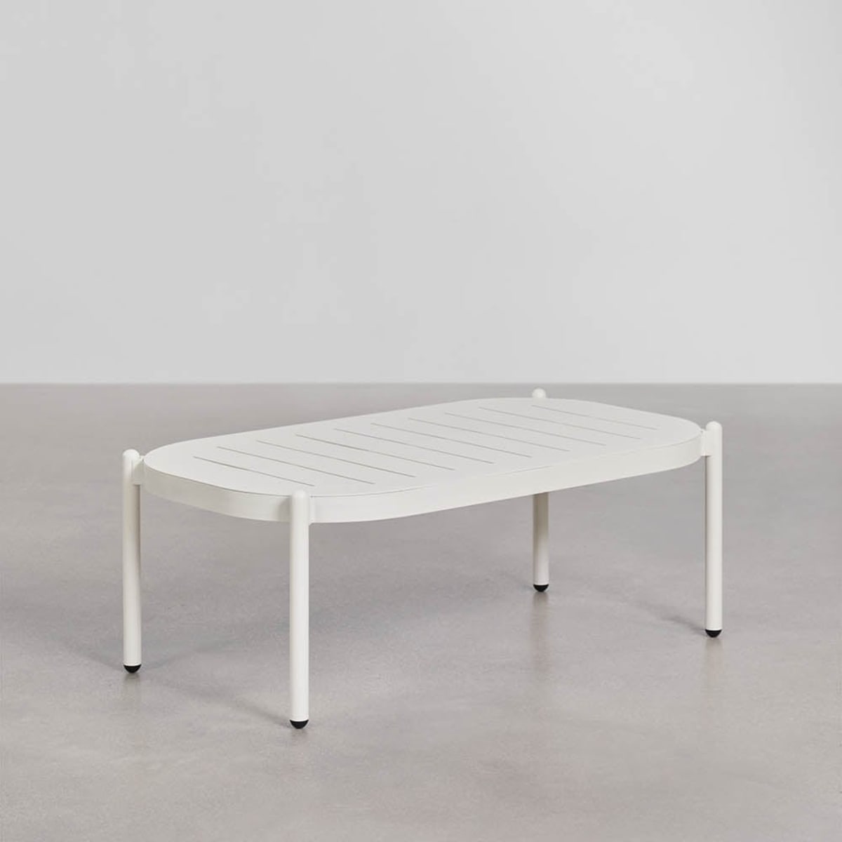 Rectangular outdoor table RATANO, aluminum, white