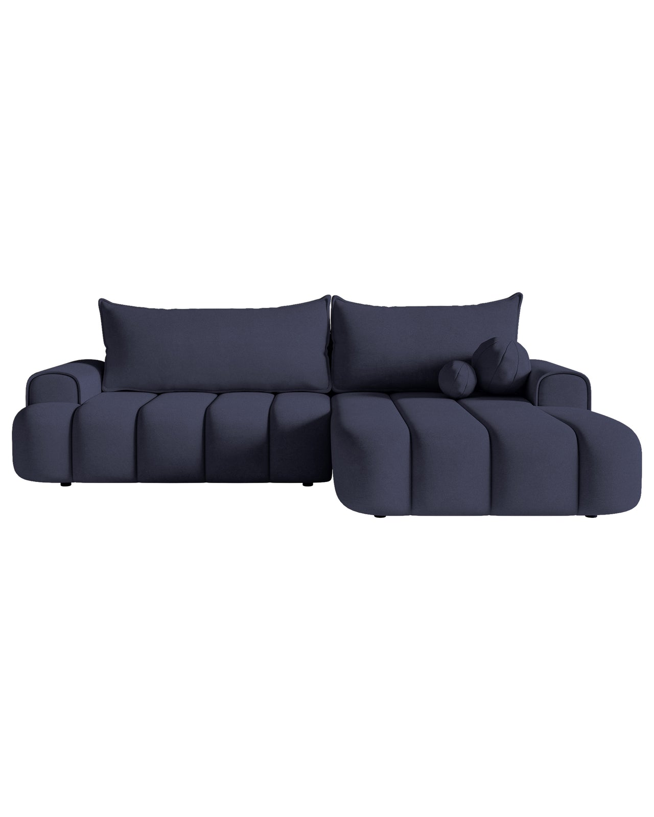 Kampinė sofa-lova DANDELINO, tamsiai mėlyna, dešinė